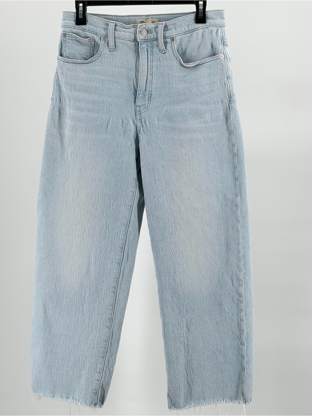 Madewell Pale Blue Straight Leg High-Rise Jeans